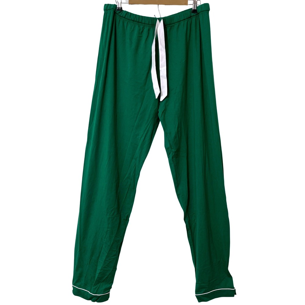 Busy Bees Smocks Pajama Pants XXL Green White Drawstring‎ Casual Loungewear